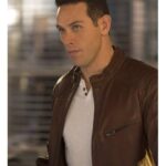 Kevin Alejandro Lucifer Brown Leather Jacket usa