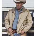 Kevin Costner John Dutton Yellowstone Beige Cotton Jacket