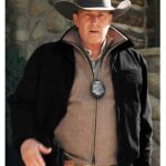 Kevin Costner John Dutton Yellowstone Black Cotton Jacket