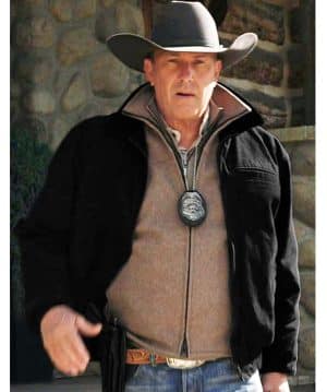 Kevin Costner John Dutton Yellowstone Black Cotton Jacket