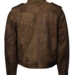 Men Brown Short Leather Jacket Sale