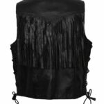 Men Western Cowboy Fringe Leather Vest Outfit