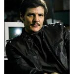 Pedro Pascal Narcos Season 2 Black Leather Jacket outfit