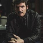 Pedro Pascal Narcos Season 2 Black Leather Jacket outfit for men