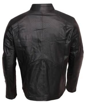 Red Son Superman Costume Black Leather Jacket for men