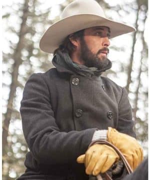 Ryan Bingham Yellowstone Walker Wool Peacoat