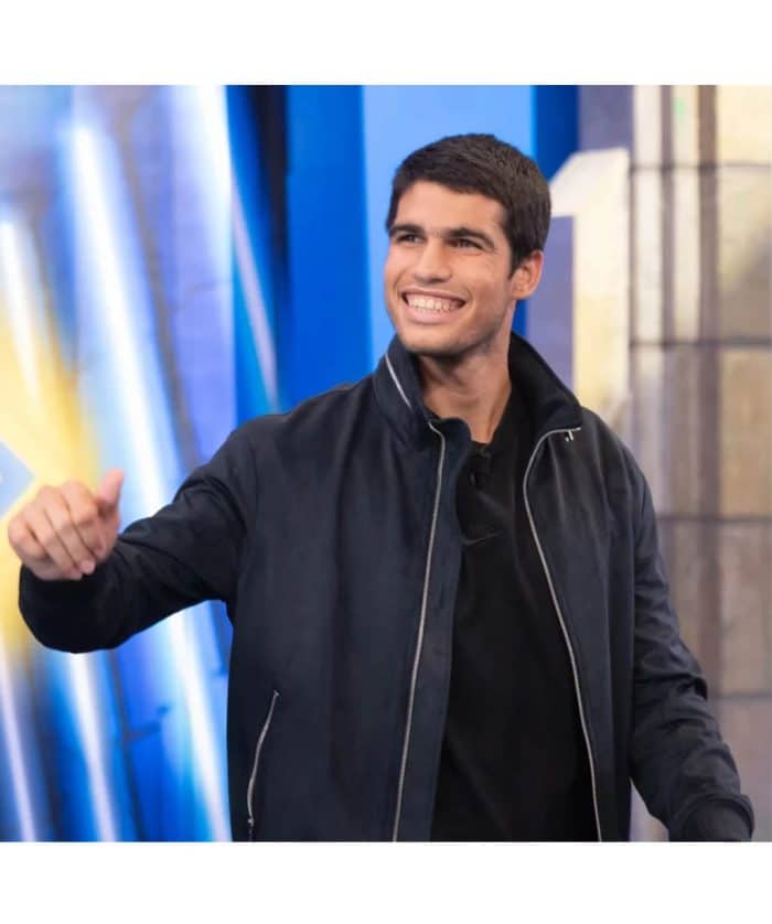 Spanish Tennis Player Carlos Alcaraz Black Jacket