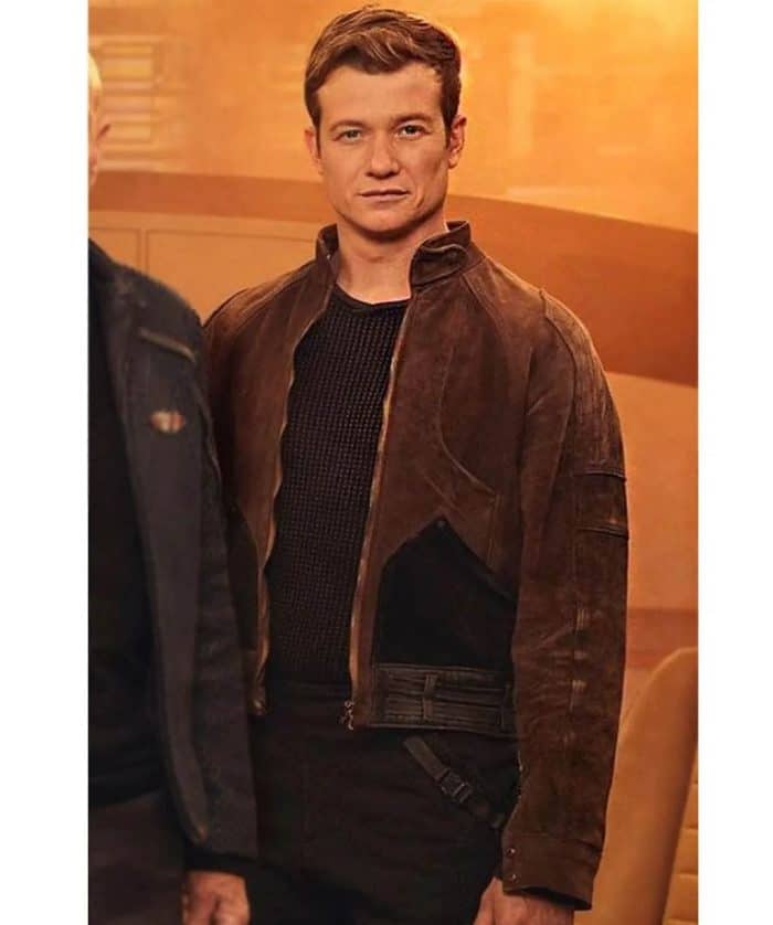 Star Trek Picard Jack Crusher Suede Leather Jacket