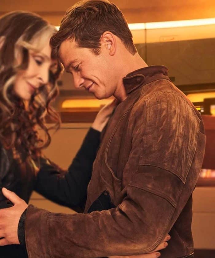 Shop Star Trek Picard Jack Crusher Suede Leather Jacket