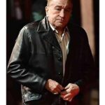 The Irishman Robert De Niro Black Leather Blazer