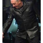 The Irishman Robert De Niro Black Leather Blazer outfit