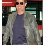 Tom Cruise Olive Green Bomber Leather Jacket