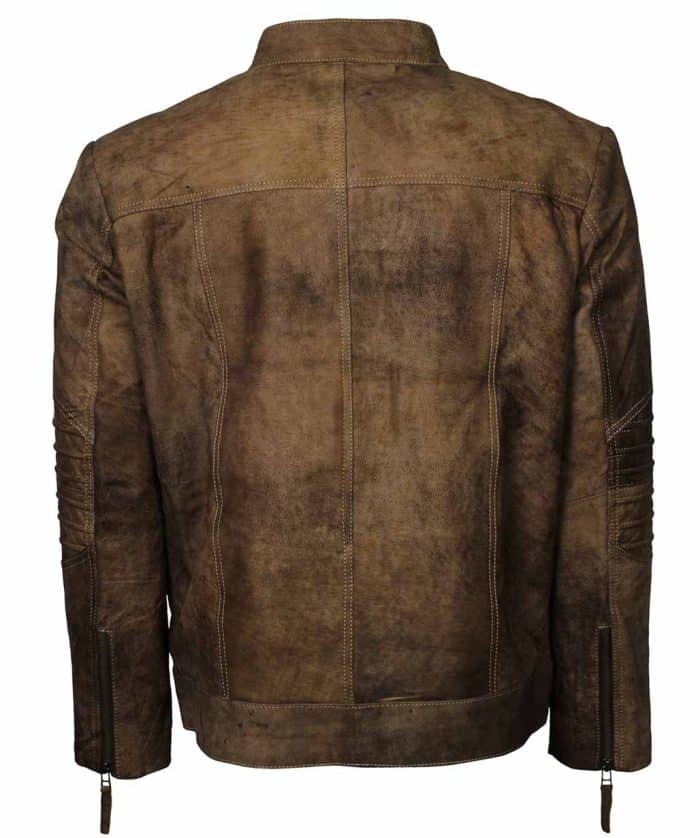 Tryphone Brown Distressed Leather Jackets