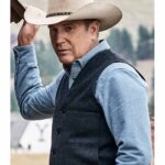 TV Series Yellowstone John Dutton Grey Wool Vest