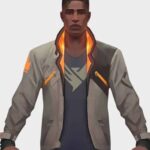 Valorant Phoenix Fiery White Leather Jacket