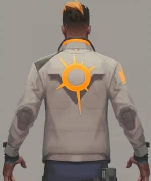Valorant Phoenix Fiery White Leather Jackets back