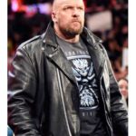 WWE Superstar Triple H Black Leather Jacket