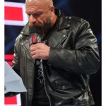 WWE Superstar Triple H Black Leather Jacket for men