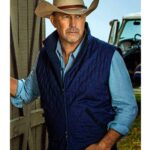 Yellowstone John Dutton Quilted Blue Vest