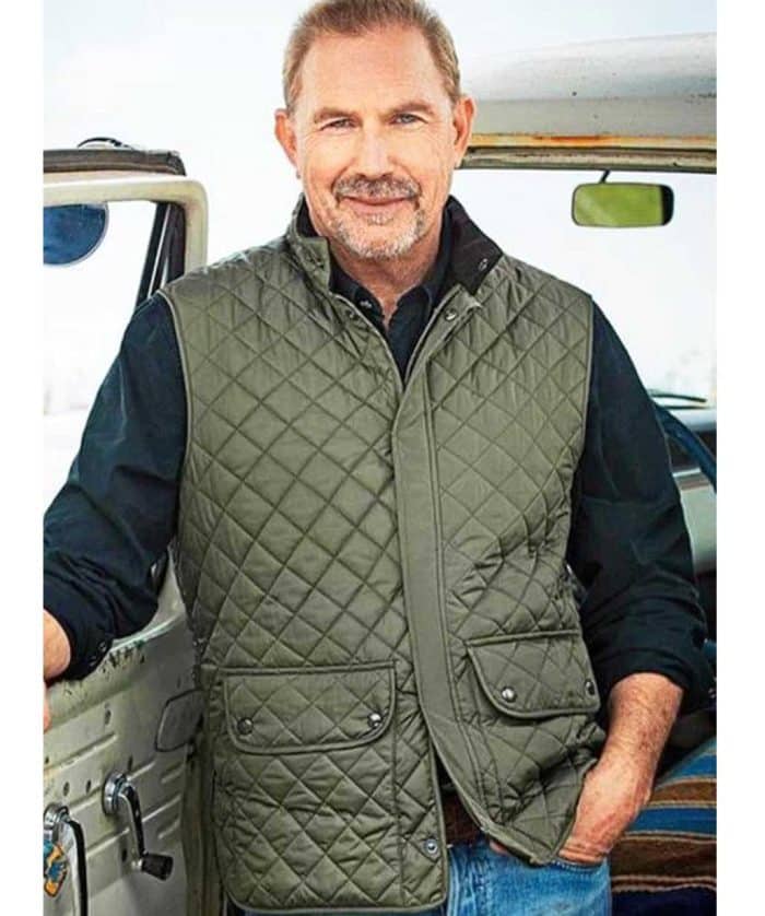 Yellowstone John Dutton Quilted Green Vest