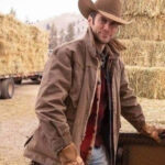 Yellowstone Wes Bentley Brown Waxed Cotton Jacket