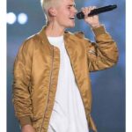 Justin Bieber Brown Bomber Jacket