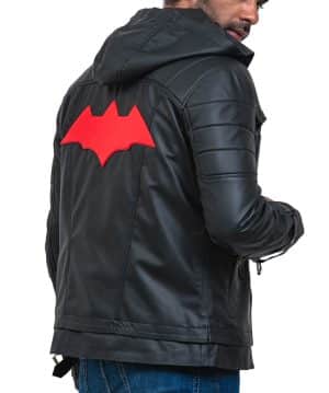 Batman Arkham Knight Redhood Black Leather Jacket