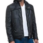 Batman Arkham Knight Redhood Black Leather Jacket Costume
