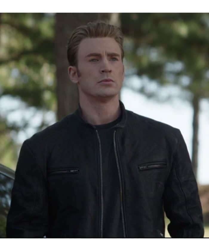 Captain America Avengers Endgame Black Leather Jacket