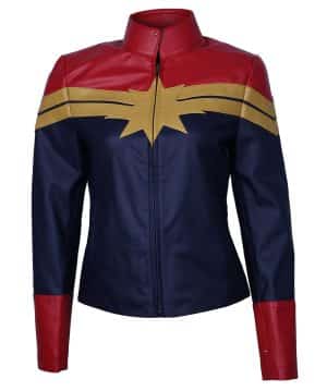 Captain Marvel Brie Larson Leather Cosplay Jacket