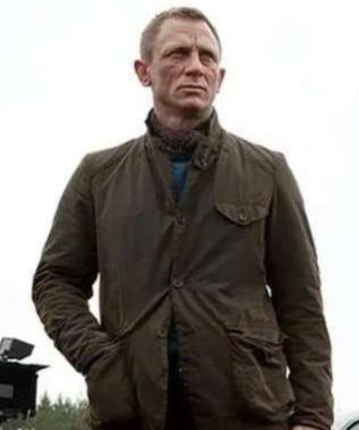 Daniel Craig Waxed Cotton Brown Jacket