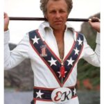Evel Knievel White Biker Leather Jacket