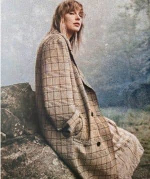 Folklore Taylor Swift Long Checkered Coat