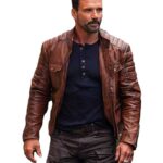 Frank Grillo Boss Level Brown Leather Jacket