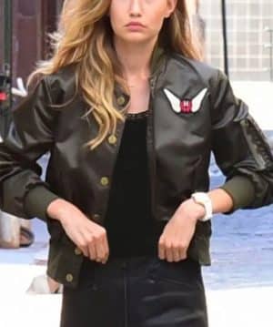 Gigi Hadid Embroidered Bomber Jacket