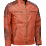 Hand-Waxed Quilted Leather Jacket For Men USA