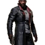 Idris Elba Cyberpunk 2077 Phantom Liberty Leather Coat