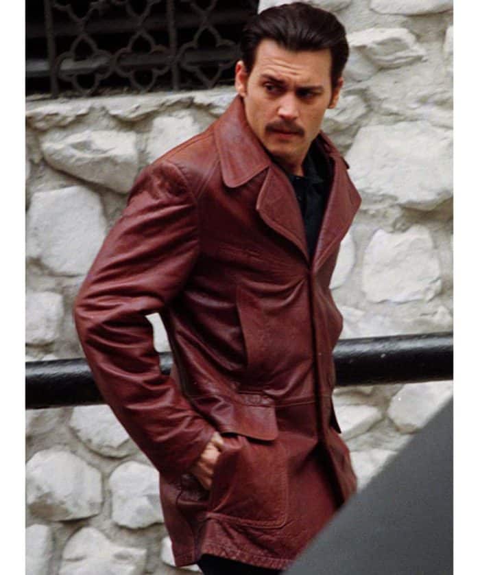 Johnny Depp Donnie Brasco Leather Blazer