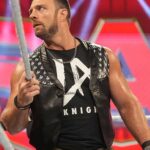 LA Knight Black Leather Vest for men