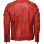Men's Red Cafe Racer Jacket