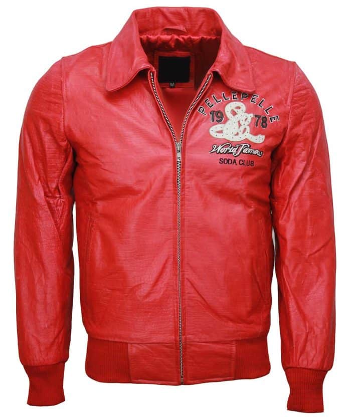 Pelle Pelle Soda Club Red Leather Jacket Red