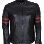 Sam Witwer Black Biker Leather Jacket