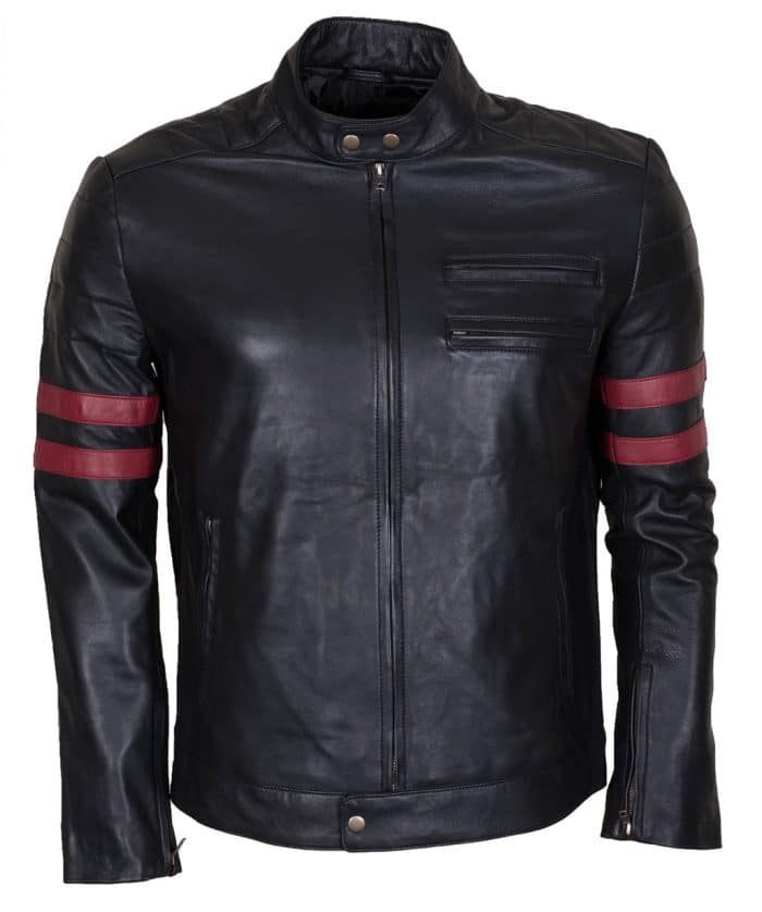 Sam Witwer Black Biker Leather Jacket