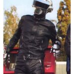 Tiktok Daft Punk Black Leather Jacket