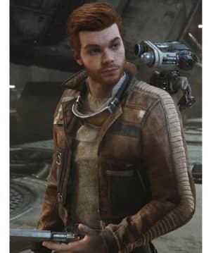 Video Game Star Wars Jedi Survivor Brown Bomber Jacket