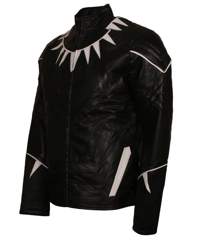 Chadwick Boseman Black Panther Leather Jacket Outfit Online