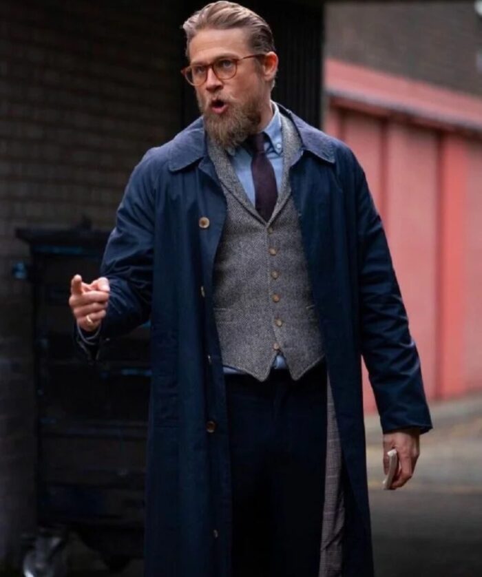 Charlie Hunnam The Gentlemen Blue Trench Coat