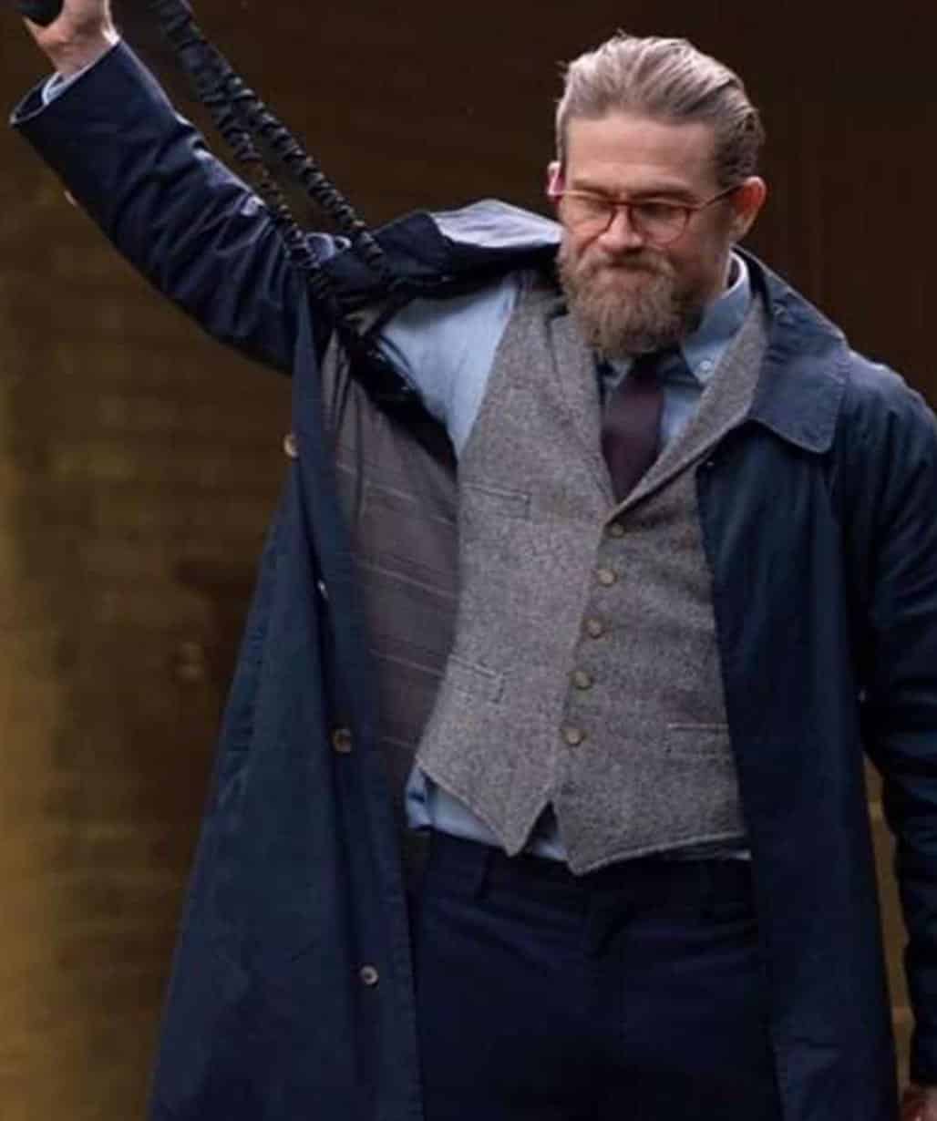 Charlie Hunnam The Gentlemen Blue Trench Coat