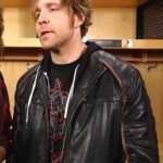 Dean Ambrose Black Leather Jacket Men
