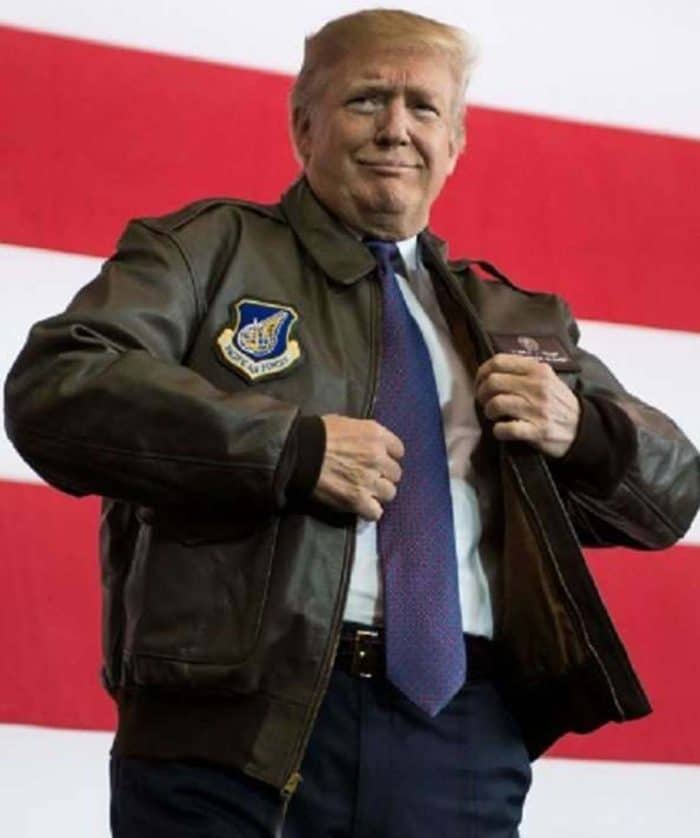 Donald Trump A2 Brown Bomber Leather Jacket
